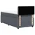 vidaXL Box spring postelja z vzmetnico temno siva 100x200 cm žamet