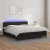 Krevet box spring s madracem LED crni 160x200cm od umjetne kože