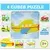 Mix Puzzle s kockami, 4 kosi - Vozila