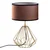 Opviq Stona lampa Diamond-S-713, 25x25x43 cm, IP20, Braon-zlatne boje