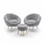ATELIER DEL SOFA Fotelje i tabure Lida Wellsoft Grey