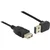 Delock USB 2.0 priključni kabel, kotni [1x USB 2.0 vtič A - 1x USB 2.0 vtičnica A] 1 m črn oboje