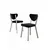 Hanah Home Set stolica Arfe, 37x104x77 cm, 6 komada, Crne