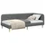 Vidaxl Kotna postelja Temno siva 90 x 190 cm blago