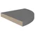 323913  Floating Corner Shelf High Gloss Grey 35x35x3,8 cm MDF