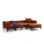 Atelier del Sofa Ugaona garnitura Horizon 85x43x207cm Bronzana