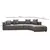 Atelier del Sofa Ugaona garnitura Gondol 105x70x180cm Siva