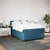 Vidaxl Box spring postelja z vzmetnico modra 160x200 cm žamet