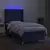 Vidaxl Box spring postelja z vzmetnico LED modra 100x200 cm blago