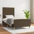 Vidaxl Posteljni okvir brez vzmetnice temno rjav 100x200 cm blago