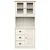Visoka komoda VIGO bijela 78 x 40 x 175 cm od masivne borovine