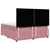 Vidaxl Box spring postelja z vzmetnico roza 180x200 cm žamet