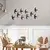 Wallity Zidna dekoracija Flock of Swallows 3, 45 x 104 x 8 cm, Crna