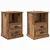 Noćni ormar 2 pcs Staro drvo 36 x 43 x 60 cm Konstruirano drvo