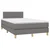 Vidaxl Box spring postelja z vzmetnico LED temno siva 120x190 cm blago