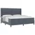 vidaXL Box Spring postelja z vzmetnico temno siva 200x200 cm žamet