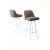 HANAH HOME Set barskih stolica (6 komada) Atex Cappuccino White