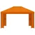 Gazebo 4 × 3 m Narančasta Poliester i čelik 190 gsm
