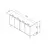 Hanah Home Konzolni sto Bertilda, 150x75x36 cm, Beli