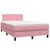 Vidaxl Box Spring postelja z vzmetnico Pink 120x220 cm Velvet