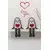 Aberto Design Set dekorativnih figurica Cutie Avocado, 2 komada, Belo-crvene