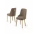 Hanah Home Set stolica Newa, 46x94x46 cm, 2 komada, Zlatno-smeđe boje