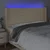 Vidaxl vidaXL Vzglavje postelje z LED diodami kremne barve 183x16x118/128 cm blago
