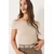 Bianco Lucci Ženska bluza na kratake rukave 60284012, Brod izrez, Siva