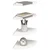Lebdeća polica s policom s pohranom 4 pcs Bijeli 24 x 24 x 2 cm