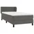 Vidaxl Box spring postelja z vzmetnico temno siva 80x200 cm žamet