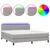 vidaXL Box spring postelja z vzmetnico LED sv. siva 160x200 cm blago
