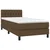 vidaXL vidaXL Box spring postelja z vzmetnico LED temno rjava 90x190 cm blago, (20789233)