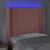 LED uzglavlje ružičasto 83x16x118/128 cm baršunasto