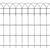 vidaXL Ograda za gredice željezna 10x0,65 m
