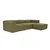 Atelier del Sofa Ugaona garnitura Fora 296x66x185cm Zelena