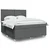 Vidaxl Box spring postelja z vzmetnico temno siva 180x200 cm blago