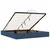 Vidaxl Otomanska postelja z vzmetnico & LEDs modra 180x200 cm blago