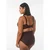 Swim by Zizzi Bikini hlačke Basic temno rjava