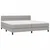 Vidaxl Box spring postelja z vzmetnico LED sv. siva 200x200 cm blago