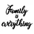 Wallity Zidna dekoracija Family Is Everything, 46x25cm, 64x22cm, Crna