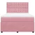 Vidaxl Box spring postelja z vzmetnico roza 140x190 cm žamet