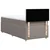 Vidaxl Box spring postelja z vzmetnico taupe 90x200 cm blago