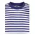 Mens T-shirt Regular Stripe - white/navy blue