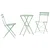 Sklopivi bistro set 3 pcs Morska pjena Čelik