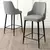 Hanah Home Set barskih stolica Enox, 6 komada, Sivo-crni