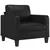 4-dijelni set sofa s jastucima crni od umjetne kože