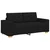 vidaXL Dvosed črne barve 180x77x82 cm blago