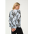 Kaffe Bluza Louise modra/temno siva