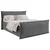 MID.YOU POSTELJA BOXSPRING 180 cm x 200 cm , tekstil srebrne barve