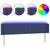 Vidaxl vidaXL Vzglavje postelje z LED modro 183x16x78/88 cm blago